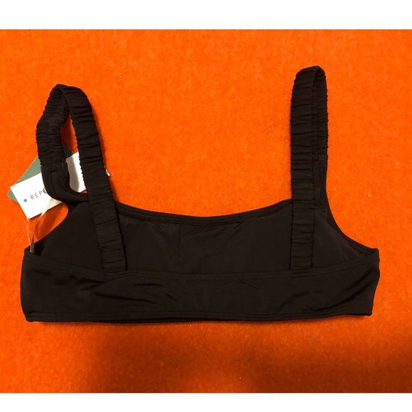 Black minimalist swimsuit bikini top bralette NWT - Picture 5 of 8